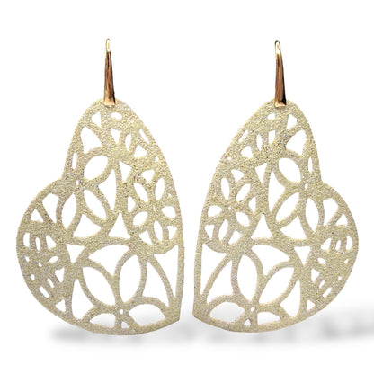 Orecchini Pendenti Cuore con Glitter - OR.AG03