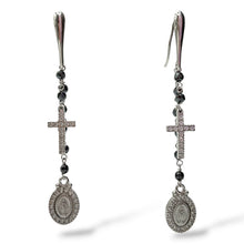 Orecchini Pendenti Madonna Miracolosa e Croce Mediterraneo Gioielli - MI11ZA001