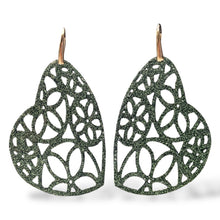 Orecchini Pendenti Cuore con Glitter - OR.AG03