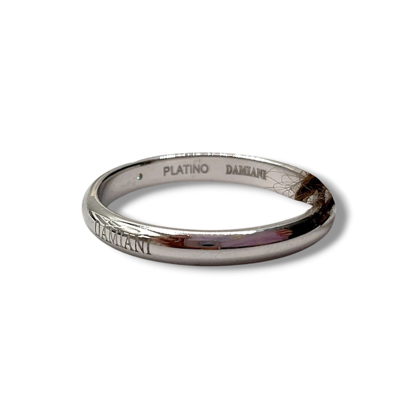Fede Nuziale Damiani in Platino con Brillante 2,5 mm - 71389412