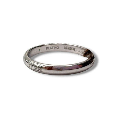 Fede Nuziale Damiani in Platino con Brillante 2,5 mm - 71389412
