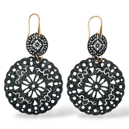 Orecchini Pendenti con Glitter o Smalto - OR.AG09