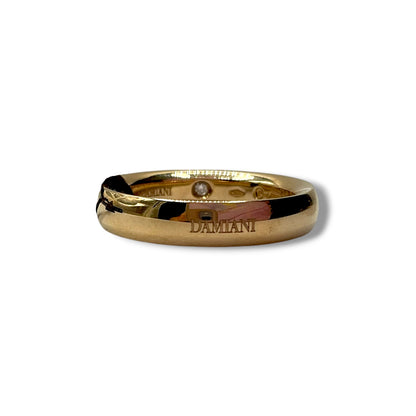 Fede nuziale Damiani in oro giallo con brillante 4 mm - 71714055