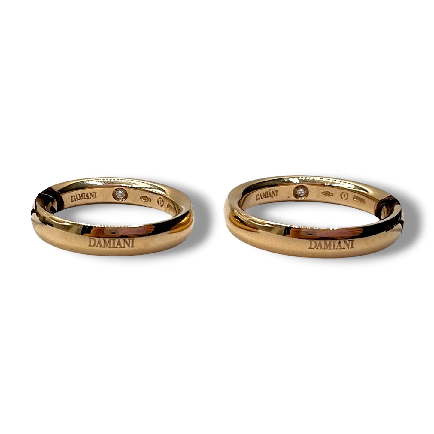 Fede nuziale Damiani in oro giallo con brillante 4 mm - 71714055