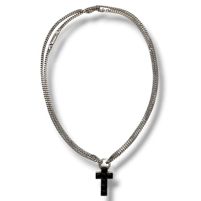 Collana Groumette con Croce in Onice Uomo Pianegonda Glam - CA031099