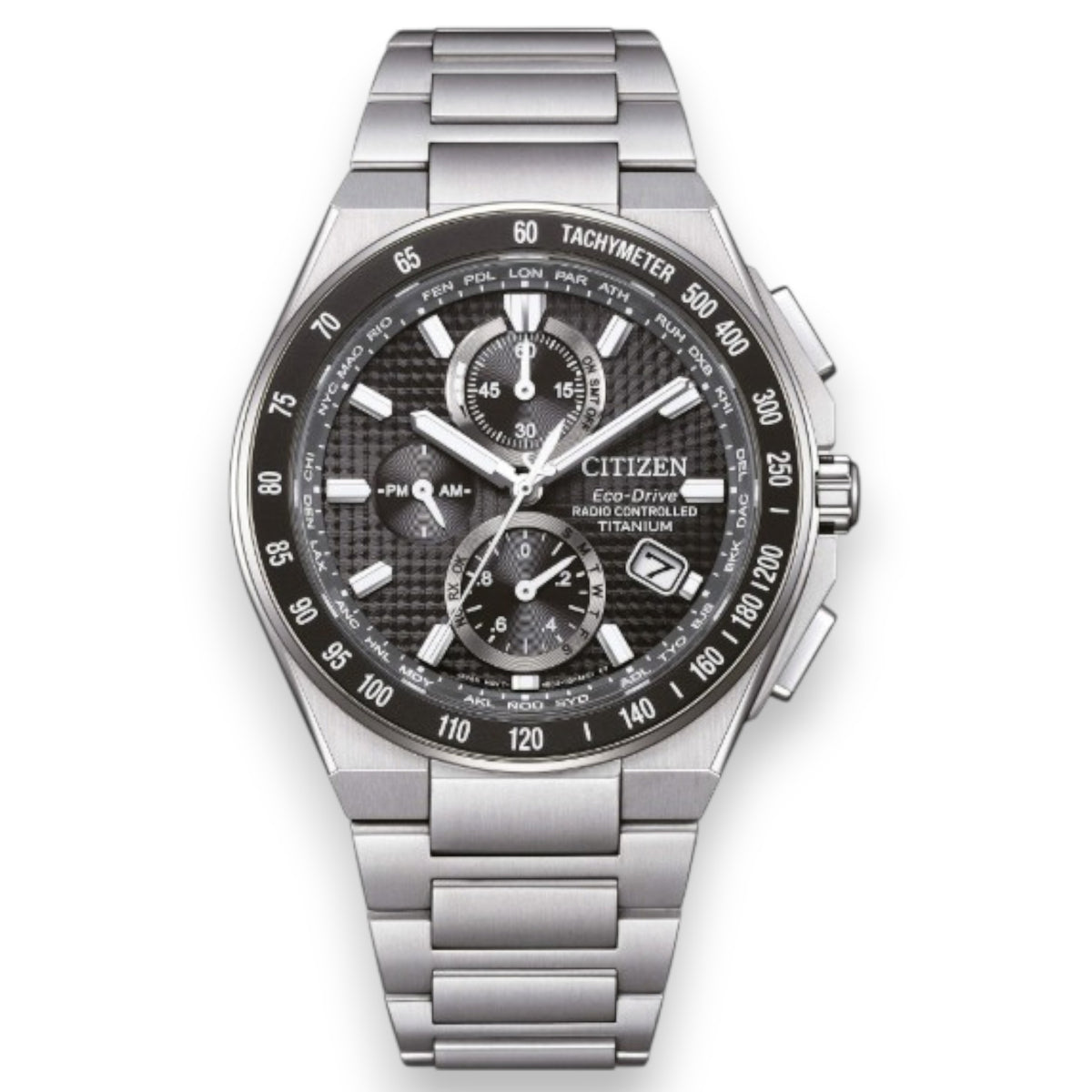 Orologio Uomo Citizen Radiocontrollato Super Titanio Crono - AT8397-56Z
