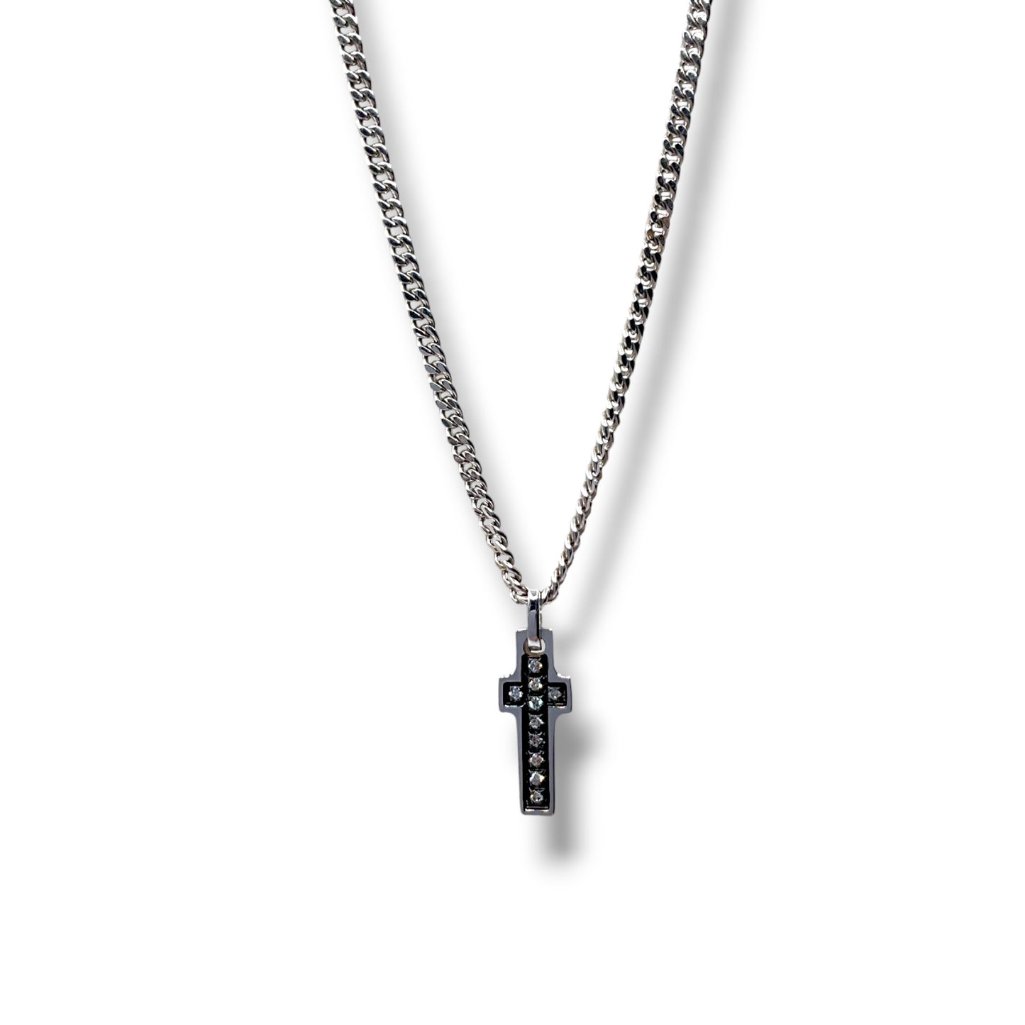 Collana Groumette Croce con Brillanti Uomo Pianegonda Glitter - CA031204