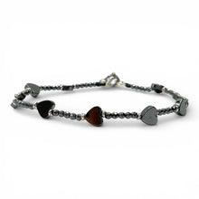 Bracciale Spadarella Cuori di Ematite ed Ematite Scura - SPBR759