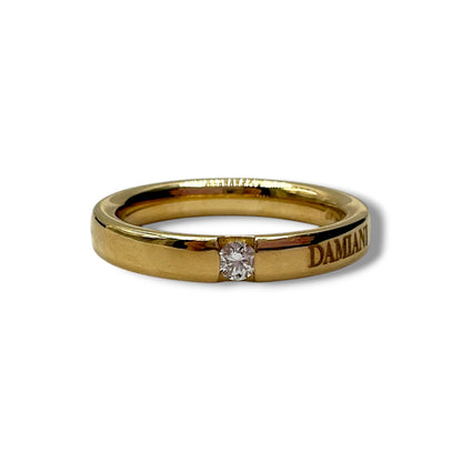 Fede Nuziale Damiani in Oro Giallo con Brillante 3,3 mm - 71481514