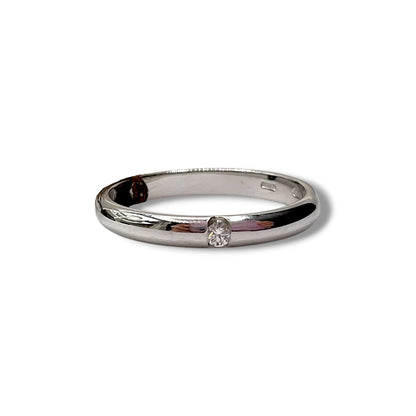 Fede Nuziale Damiani in Platino con Brillante 2,5 mm - 71389412