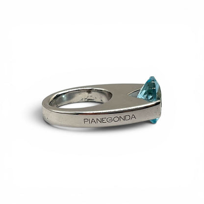 Anello Donna Argento Topazio Azzurro - AA010466