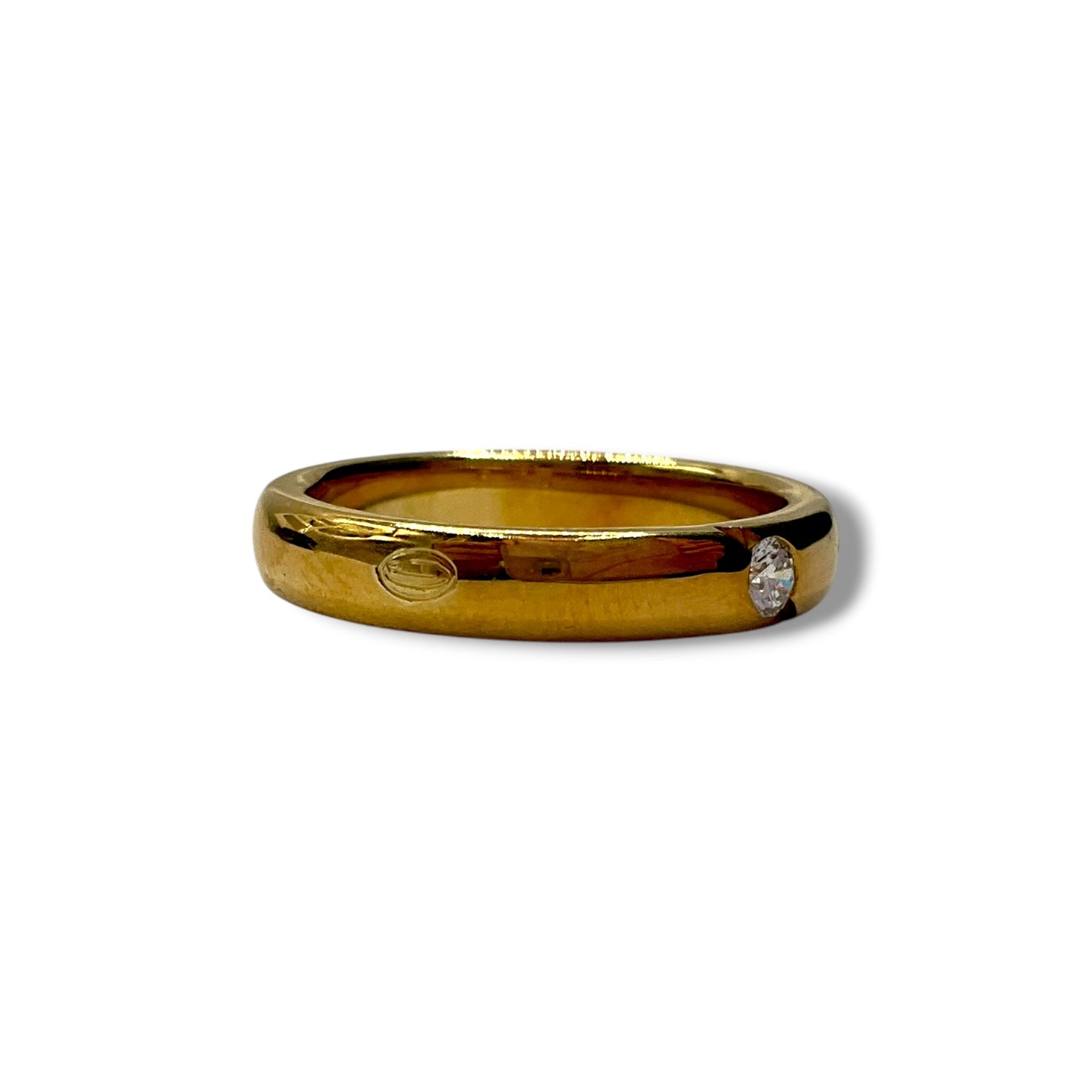 Fede Nuziale Damiani in Oro Giallo con Brillante 4 mm - 71057498