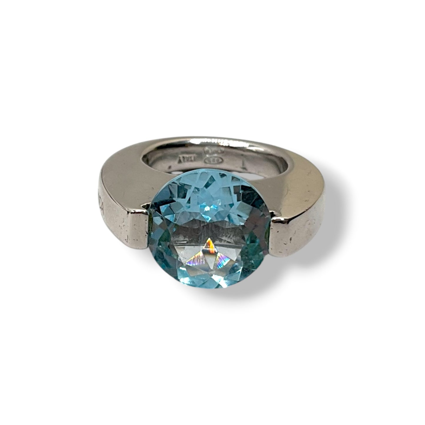 Anello Donna Argento Topazio Azzurro - AA010466