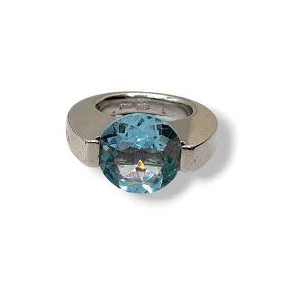 Anello Donna Argento Topazio Azzurro - AA010466