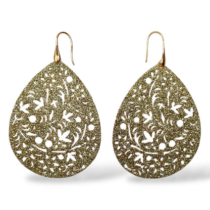 Orecchini Pendenti a Goccia con Glitter o Smalto - OR.AG05