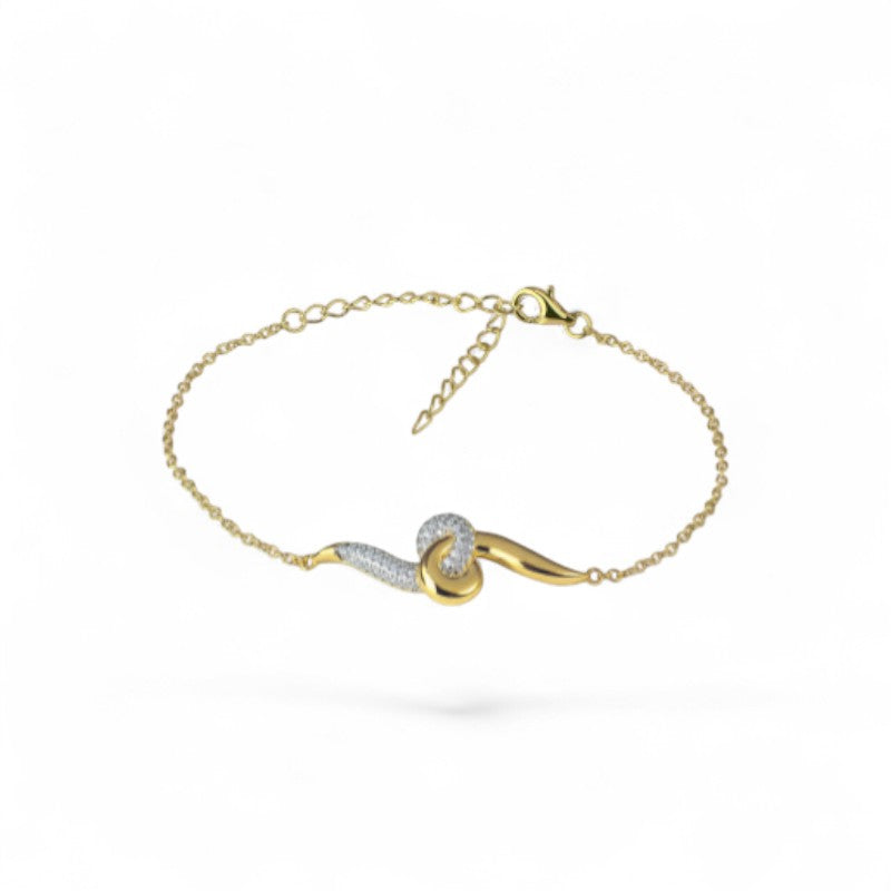 Bracciale In Argento Placato Blu Amante Con Torciglione - BBR444CE