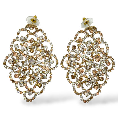 Orecchini Pendenti Donna Cristalli Champagne Ottaviani Bijoux - 490424