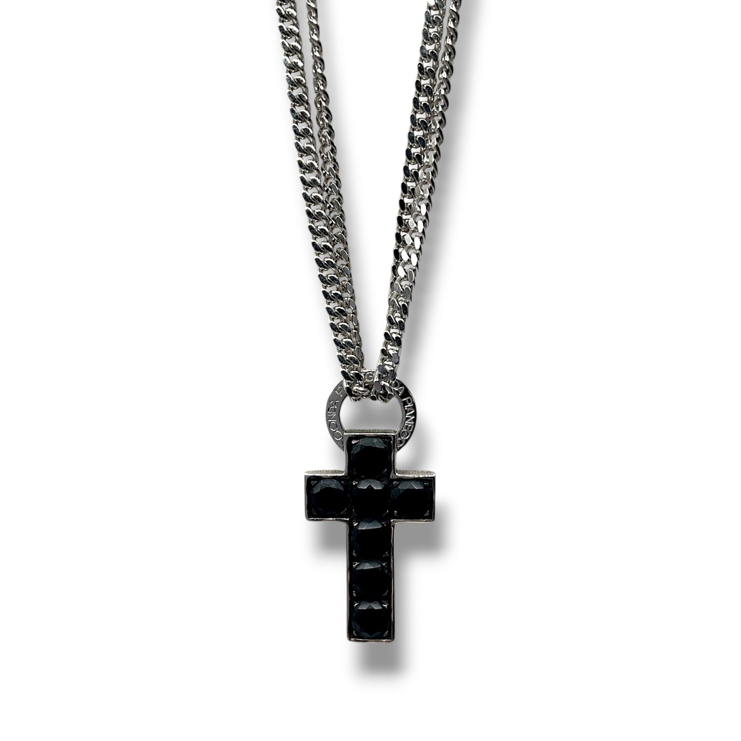 Collana Groumette con Croce in Onice Uomo Pianegonda Glam - CA031099