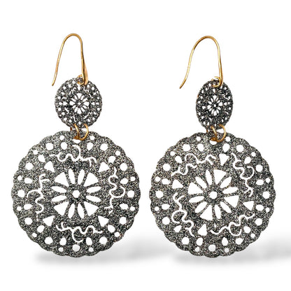 Orecchini Pendenti con Glitter o Smalto - OR.AG09