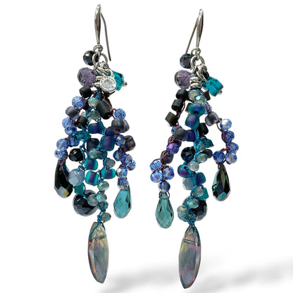 Orecchini Pendenti Donna Perline Blu Ottaviani Bijoux - 490223