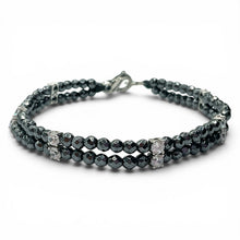 Bracciale Spadarella ematite e zirconi bianchi SPBR779
