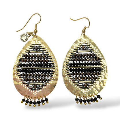 Orecchini Pendenti Donna con Perline Nere Ottaviani Bijoux - 500013O