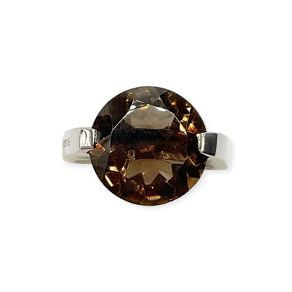 Anello Donna con Quarzo Fumè in Argento - AA010424
