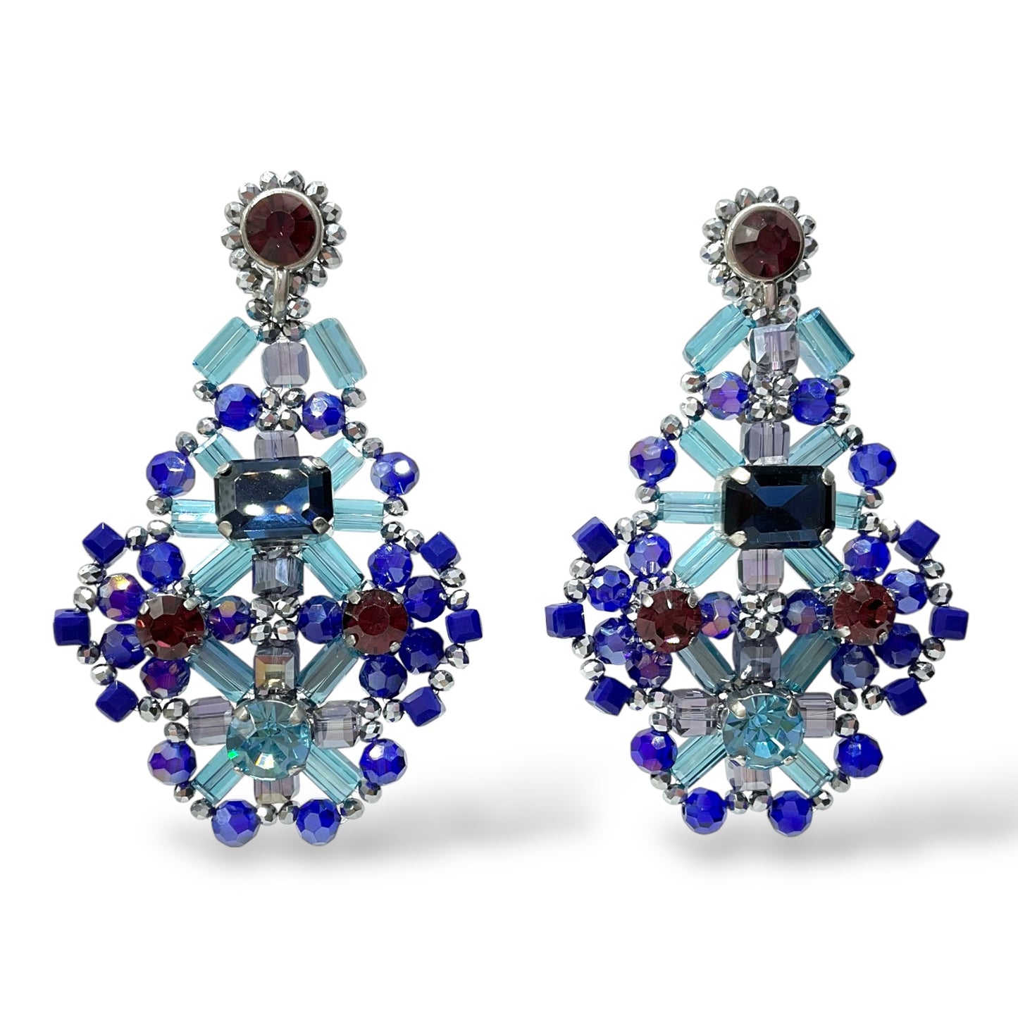 Orecchini Pendenti Donna Cristalli Blu Ottaviani Bijoux - 490540