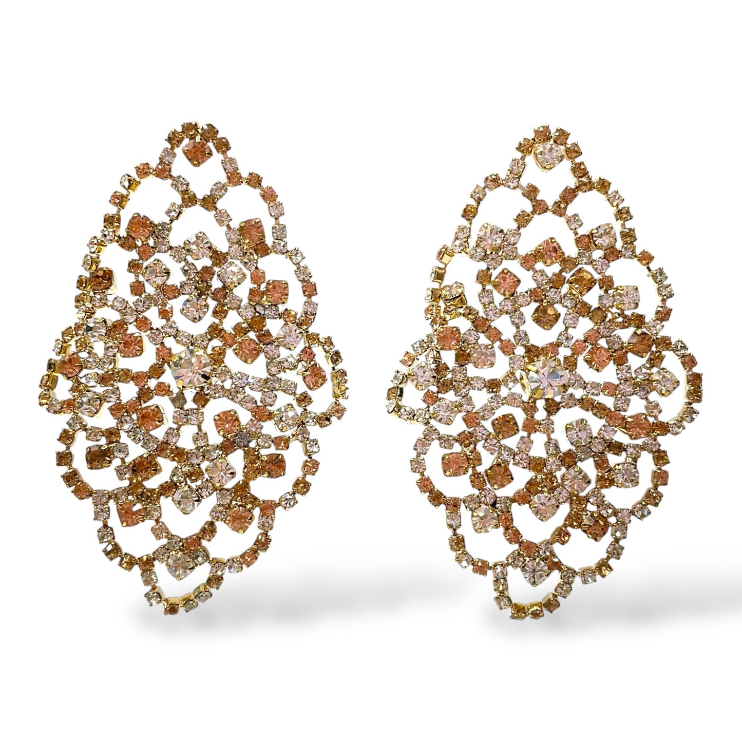 Orecchini Pendenti Donna Cristalli Champagne Ottaviani Bijoux - 490424