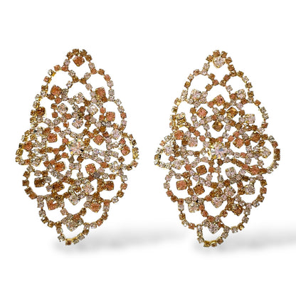 Orecchini Pendenti Donna Cristalli Champagne Ottaviani Bijoux - 490424
