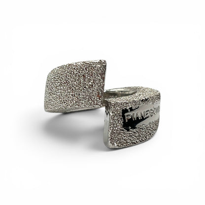 Anello Donna Argento Lucido o Sabbiato Incrociato - AA10404