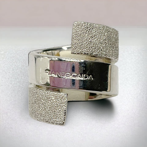Anello Donna Spirale Diamantata in Argento - AA010078