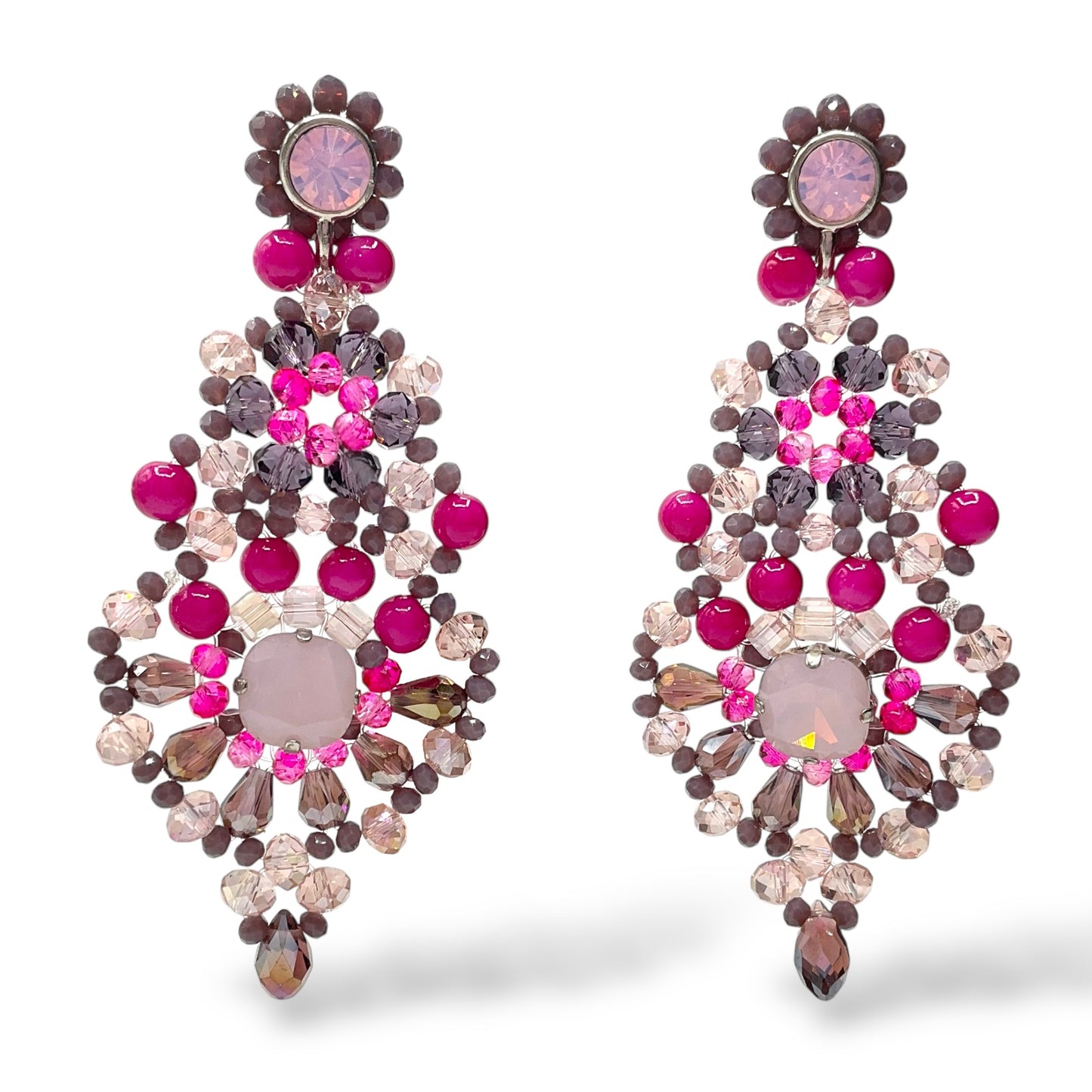 Orecchini Pendenti Donna Cristalli e Perline Ottaviani Bijoux - 49458