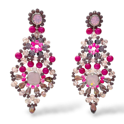 Orecchini Pendenti Donna Cristalli e Perline Ottaviani Bijoux - 49458