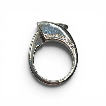 Anello Donna Argento Lucido Incrociato - AA10407