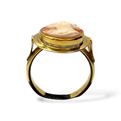 Anello con Cammeo in Argento Dorato - Cammeo17