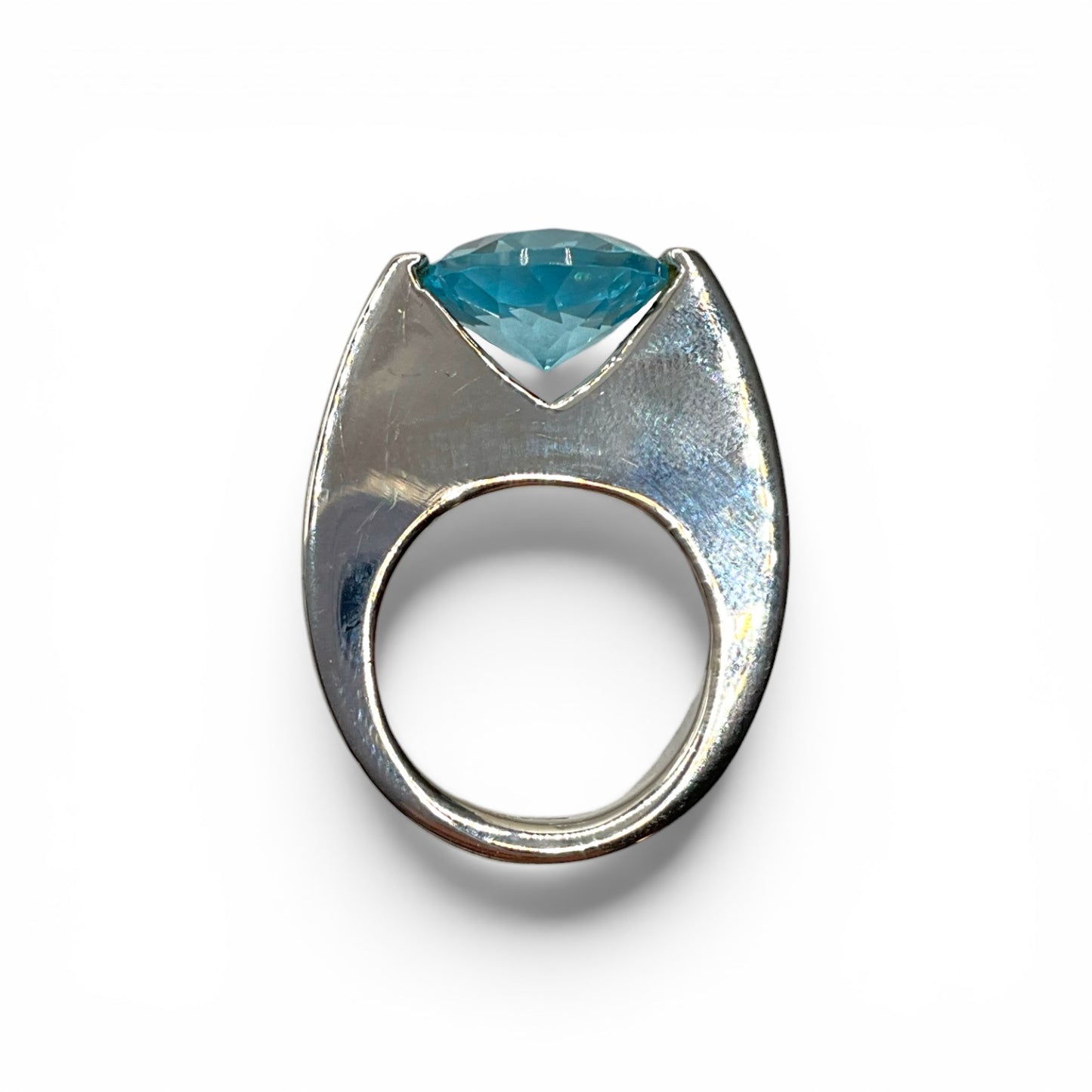 Anello Donna Argento Topazio Azzurro - AA010466