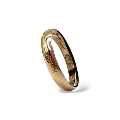 Fede nuziale Damiani in oro giallo con brillante 4 mm - 71714055