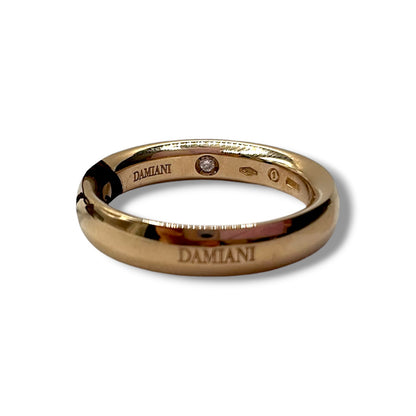 Fede nuziale Damiani in oro giallo con brillante 4 mm - 71714055