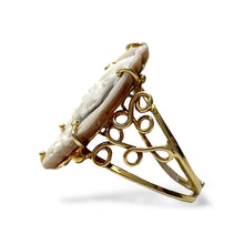 Anello con Cammeo in Argento Dorato - Cammeo18