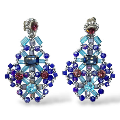 Orecchini Pendenti Donna Cristalli Blu Ottaviani Bijoux - 490540