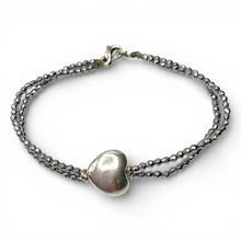 Bracciale Spadarella Cuore Bombato ed Ematite Chiara - SPBR760 -