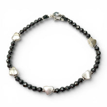 Bracciale Spadarella Cuori ed Ematite Scura - SPBR764 -