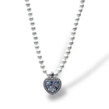 Collana di Perle Bianche con Ciondolo Cuore Ti Sento Milano - 3734PW