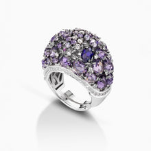 Anello Pietre Colore Ametista Mediterraneo Gioielli Positano - P01AAA02