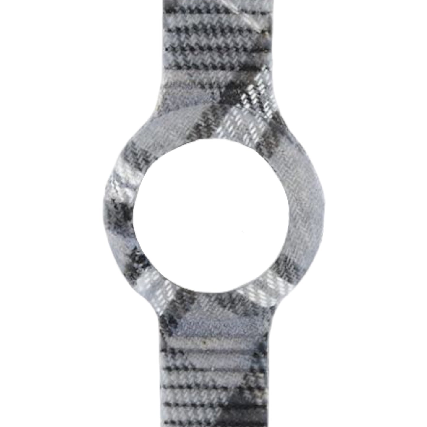 Cinturino Hip Hop in silicone e tessuto Tartan - HBU0380