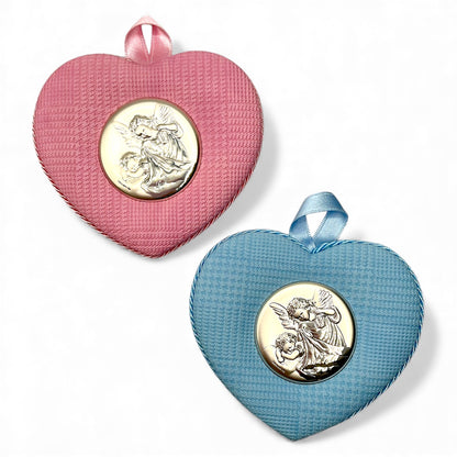 Medaglione Sopraculla Angelo Custode Cuore Valenti - 10795 C