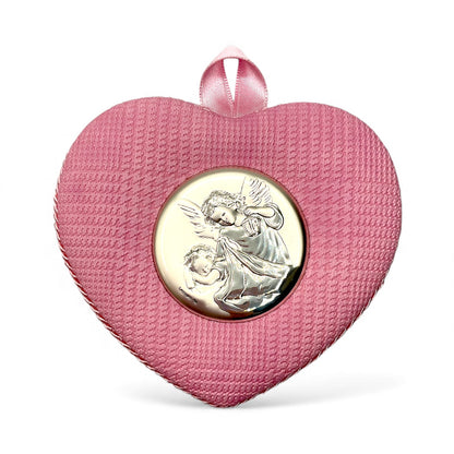 Medaglione Sopraculla Angelo Custode Cuore Valenti - 10795 C
