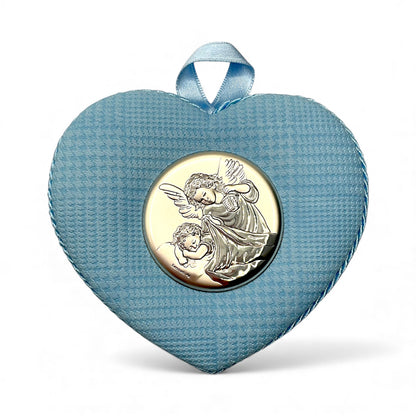 Medaglione Sopraculla Angelo Custode Cuore Valenti - 10795 C