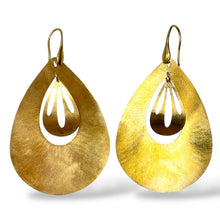 Orecchini Pendenti a Forma di Goccia in Argento Dorato - OR.AG23